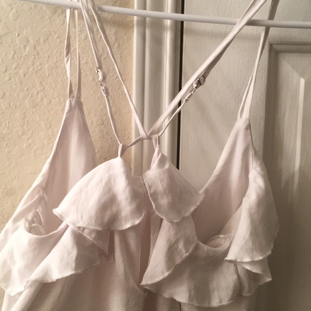 Chic White Ruffled Romper - Picture 3 of 5